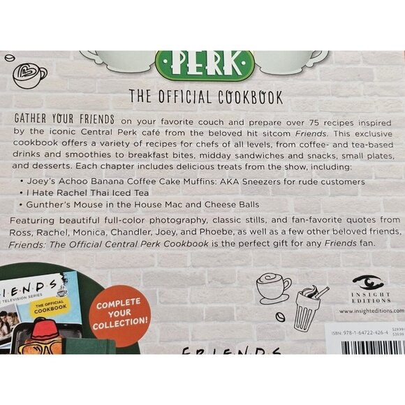Friends-The Official Central Perk Cookbook Brand New - Picture 3 of 9